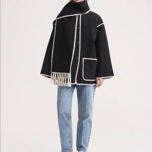 Toteme embroidered jacket with built in scarf